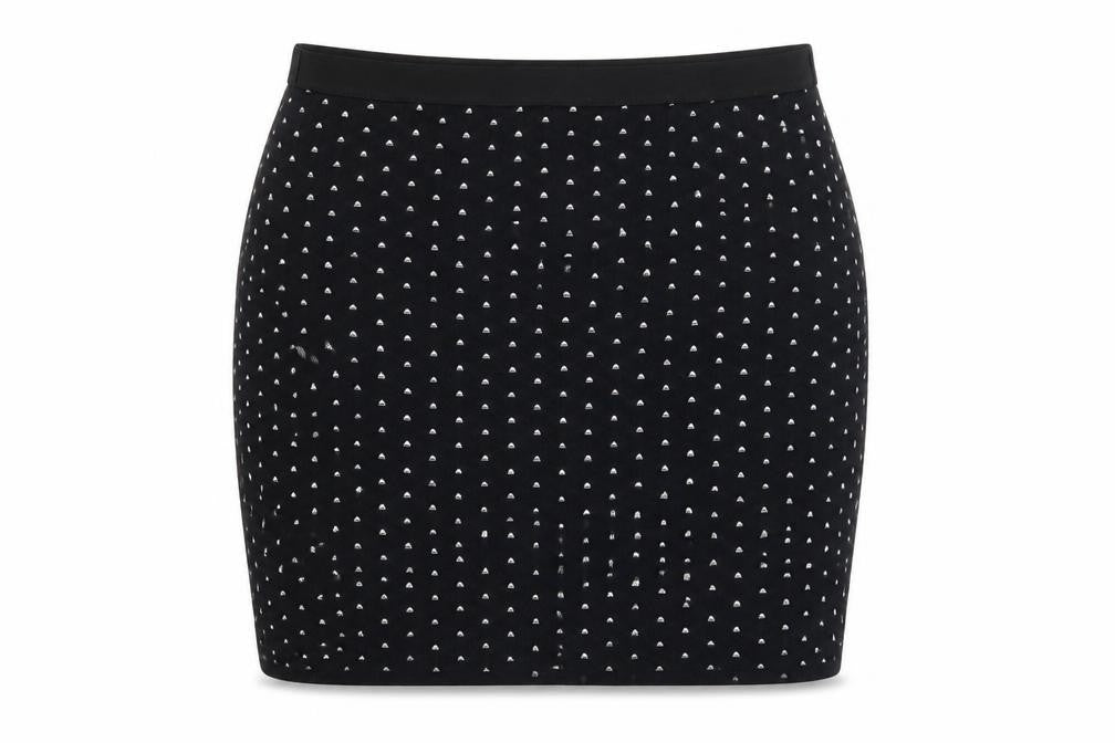 Front view of Trucco Women's Black Straight Pencil Skirt, size 14