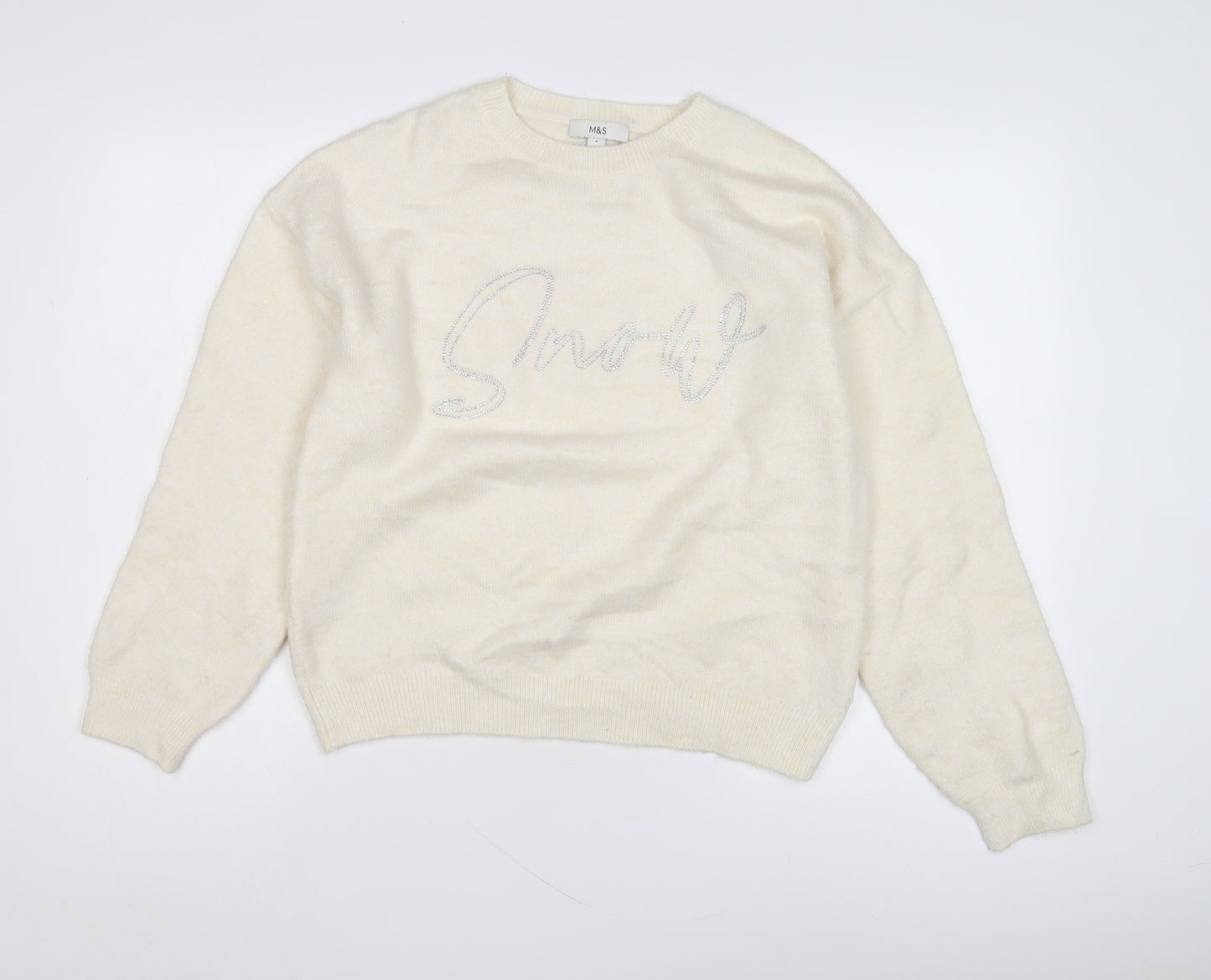 Marks and Spencer Women Beige Pullover Jumper S