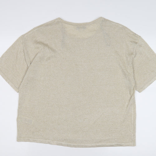 Marks and Spencer Beige Women's Short Sleeve Top