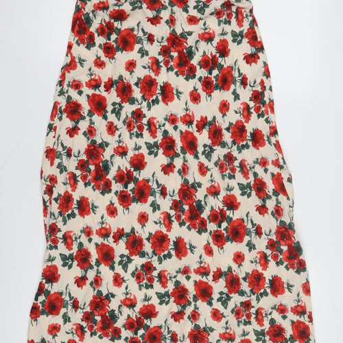 Marks and Spencer Women's Floral A-Line Midi Skirt Size 10