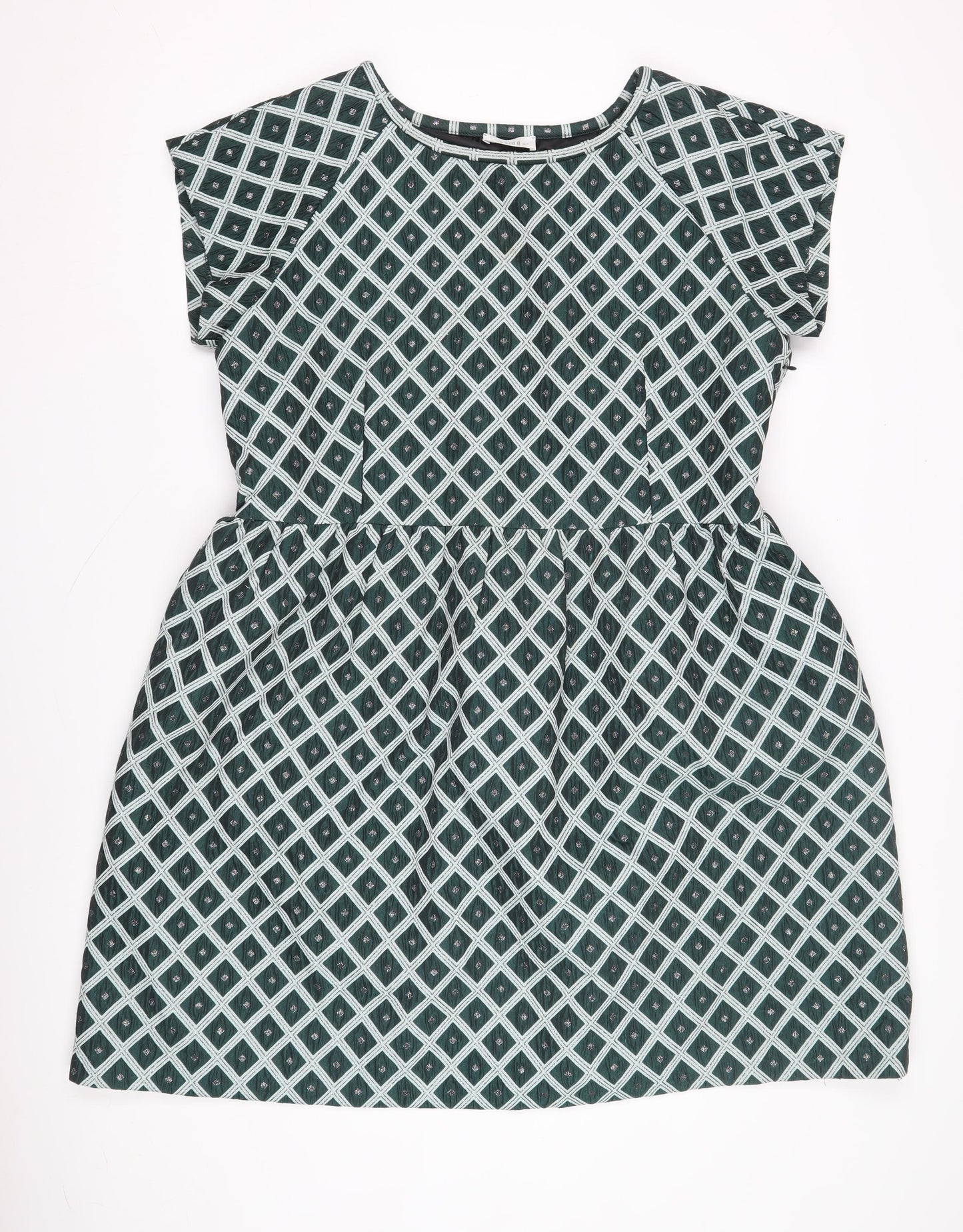 Savida Women's Green Geometric Dress Size 16