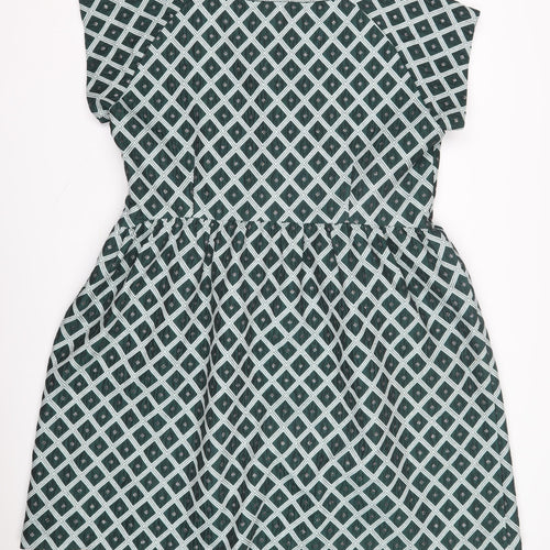 Savida Women's Green Geometric Dress Size 16