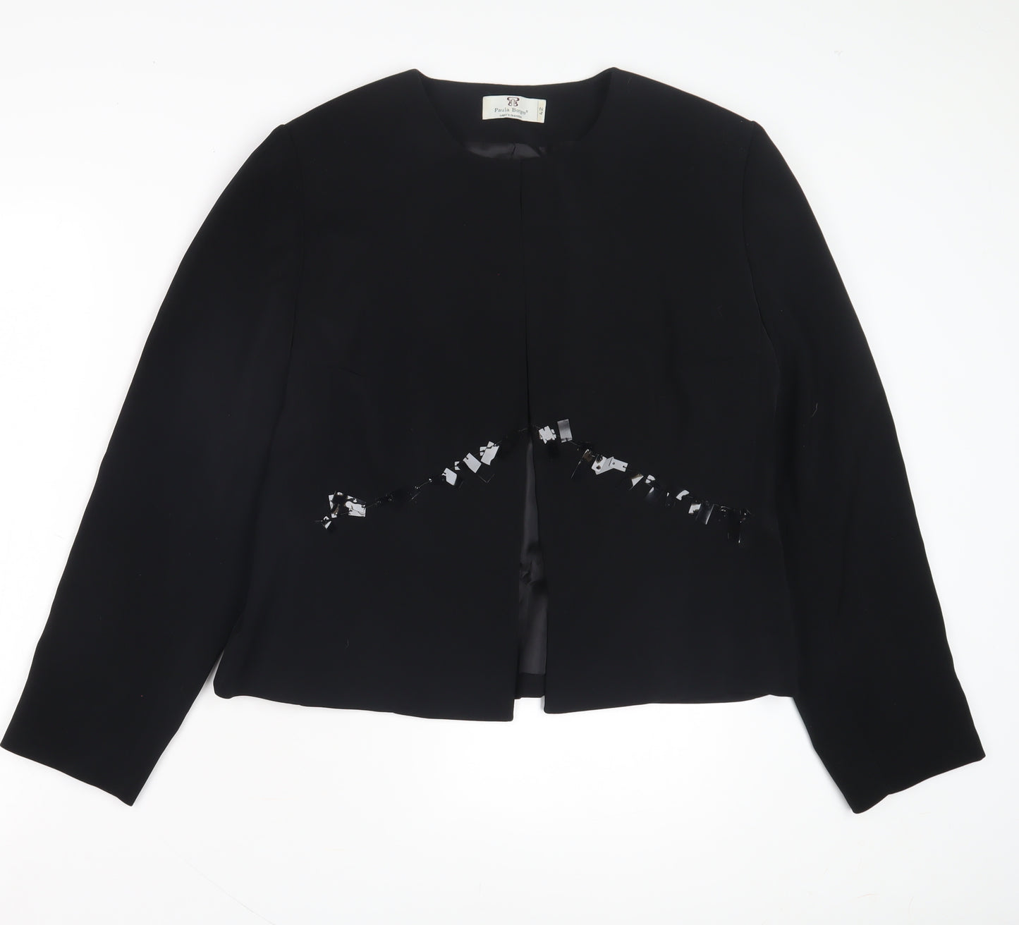 Paula Borges Women's Black Jacket, Size 14