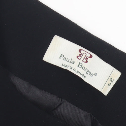 Paula Borges Women's Black Jacket, Size 14
