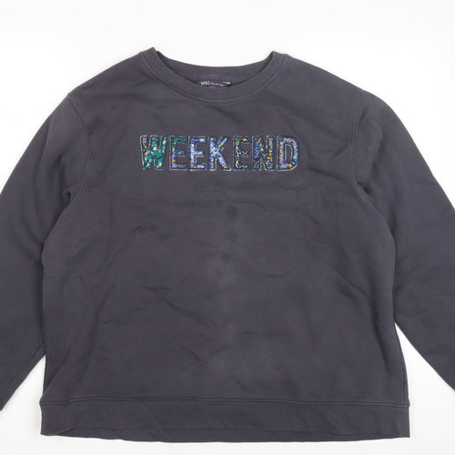 Marks and Spencer Black Women's Pullover Sweatshirt Size 16