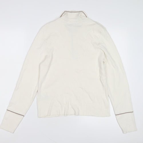 Marks and Spencer Women's White Henley Jumper