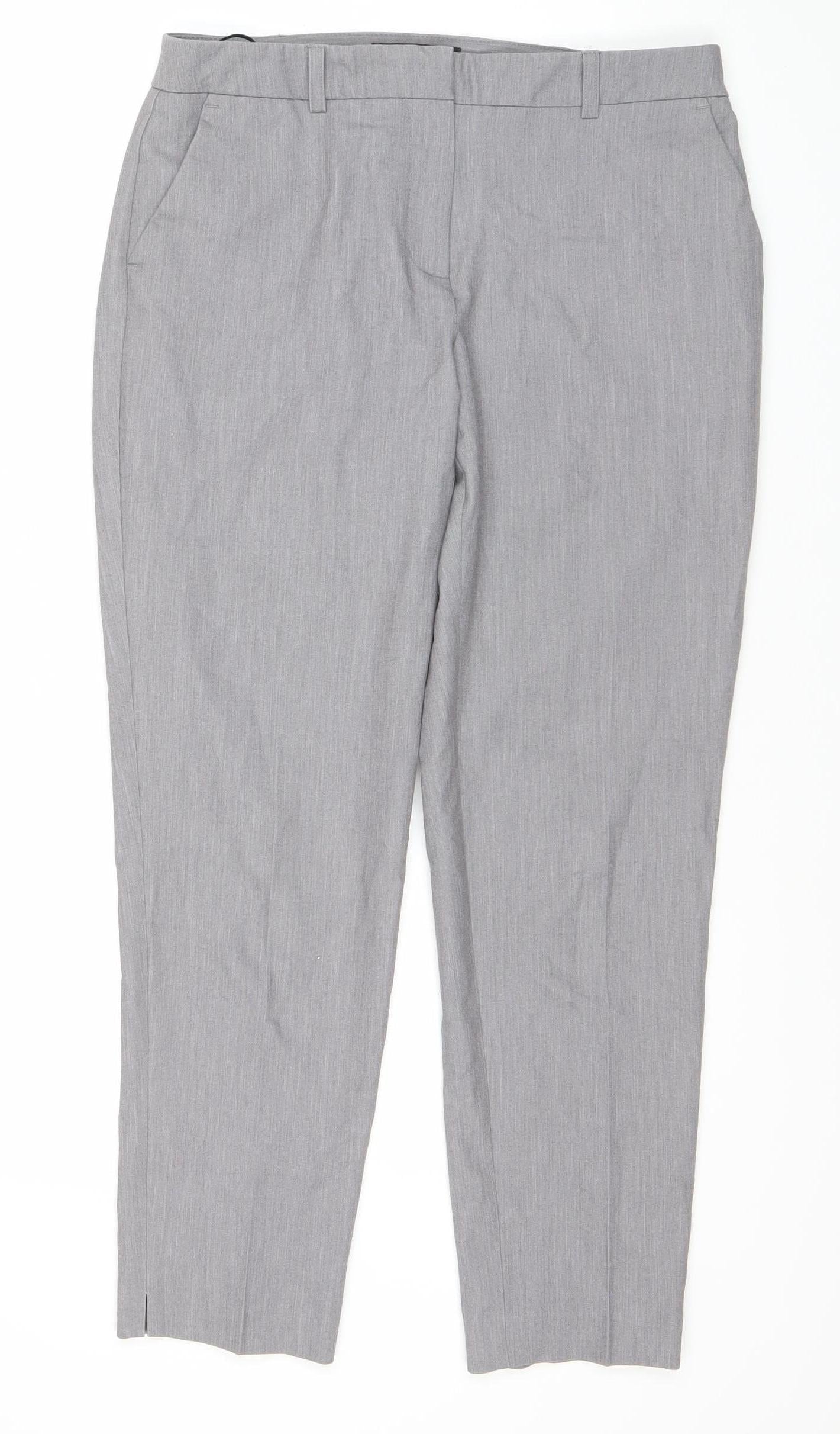 Dorothy Perkins Women's Grey Trousers Size 8