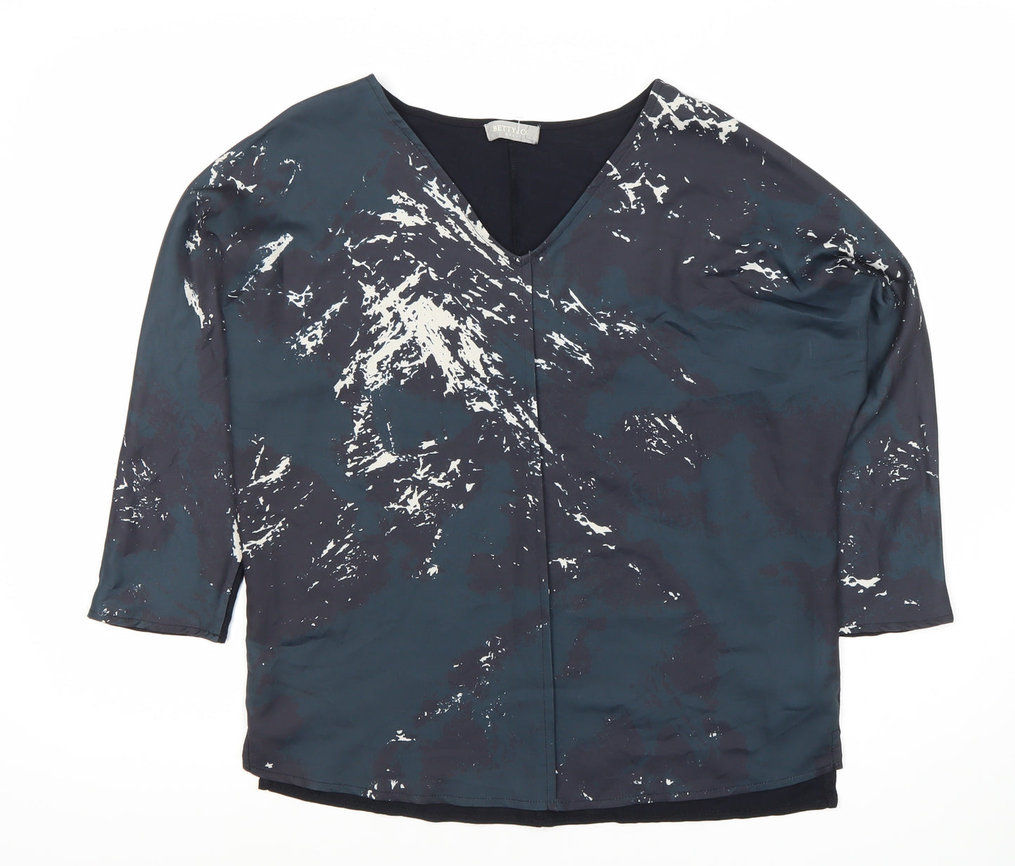 Betty & Co Women’s Blue V-Neck Blouse Size 8