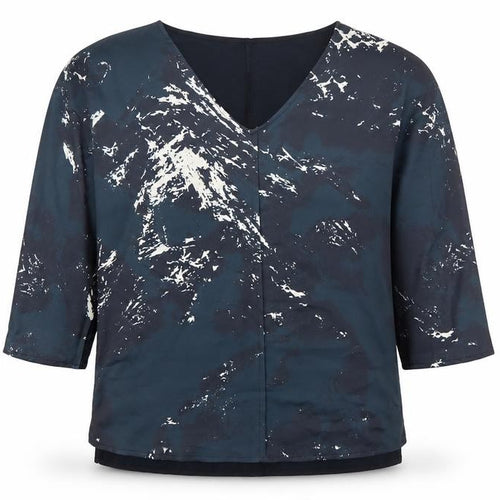 Betty & Co Women’s Blue V-Neck Blouse Size 8