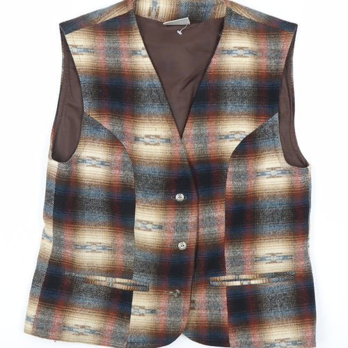 Casual Club Men's Multicoloured S Check Waistcoat