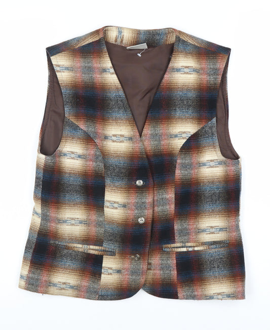 Casual Club Men's Multicoloured S Check Waistcoat