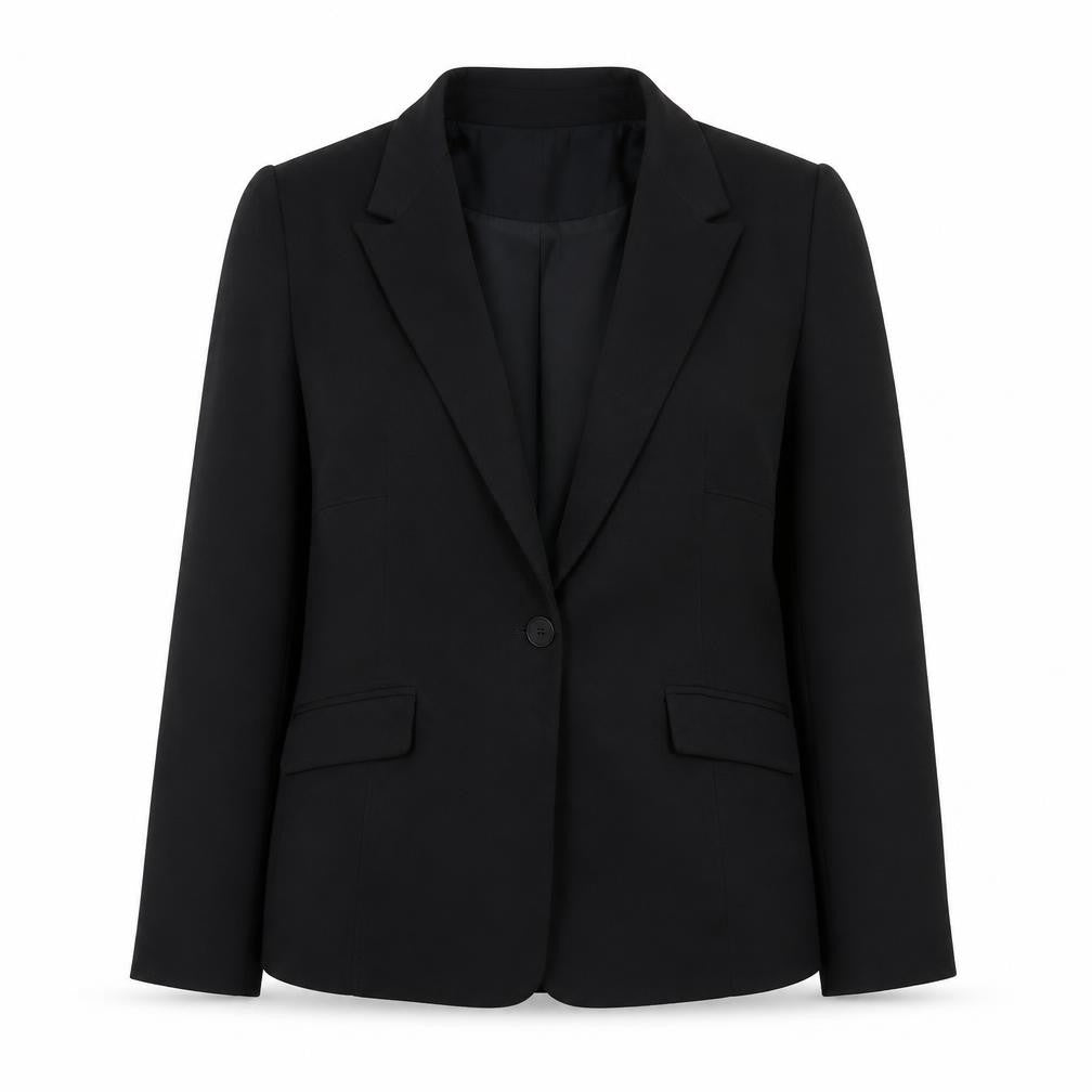Front view of Wallis Women's Black Notch Blazer, size 12