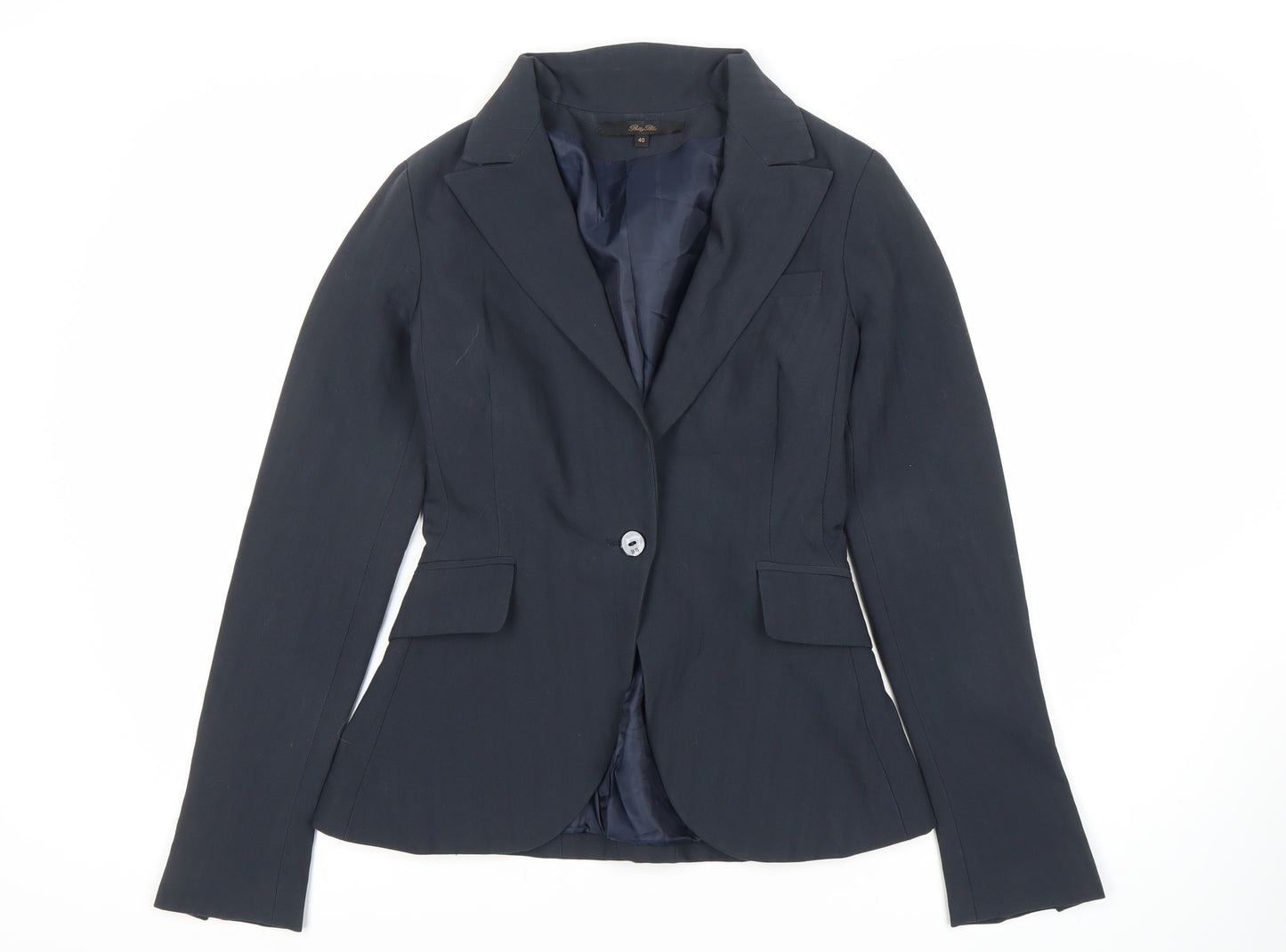 Betty Blue Women's Black Blazer, Size 12, Notch Lapel