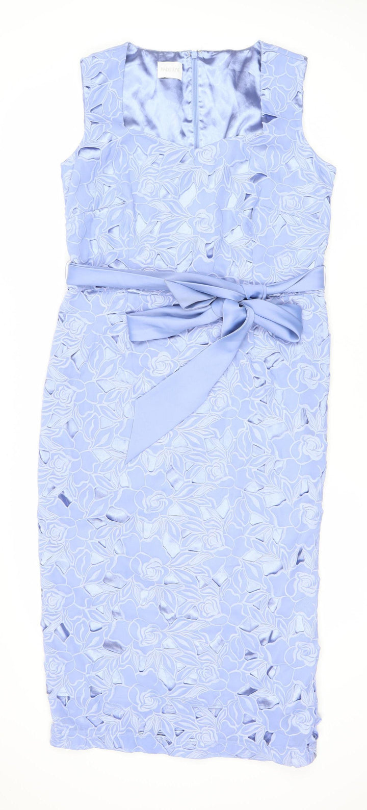 Madeline Women's Blue Floral Sheath Dress Size 12