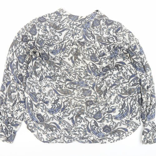 H&M Women's Multicoloured Paisley Blouse Size 8