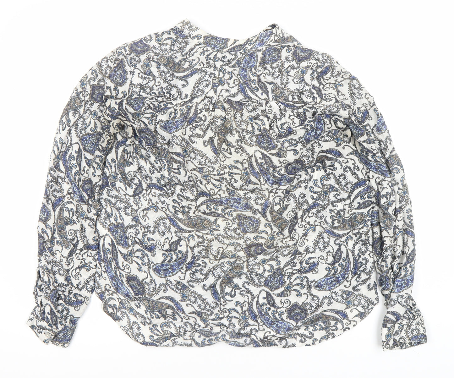 H&M Women's Multicoloured Paisley Blouse Size 8