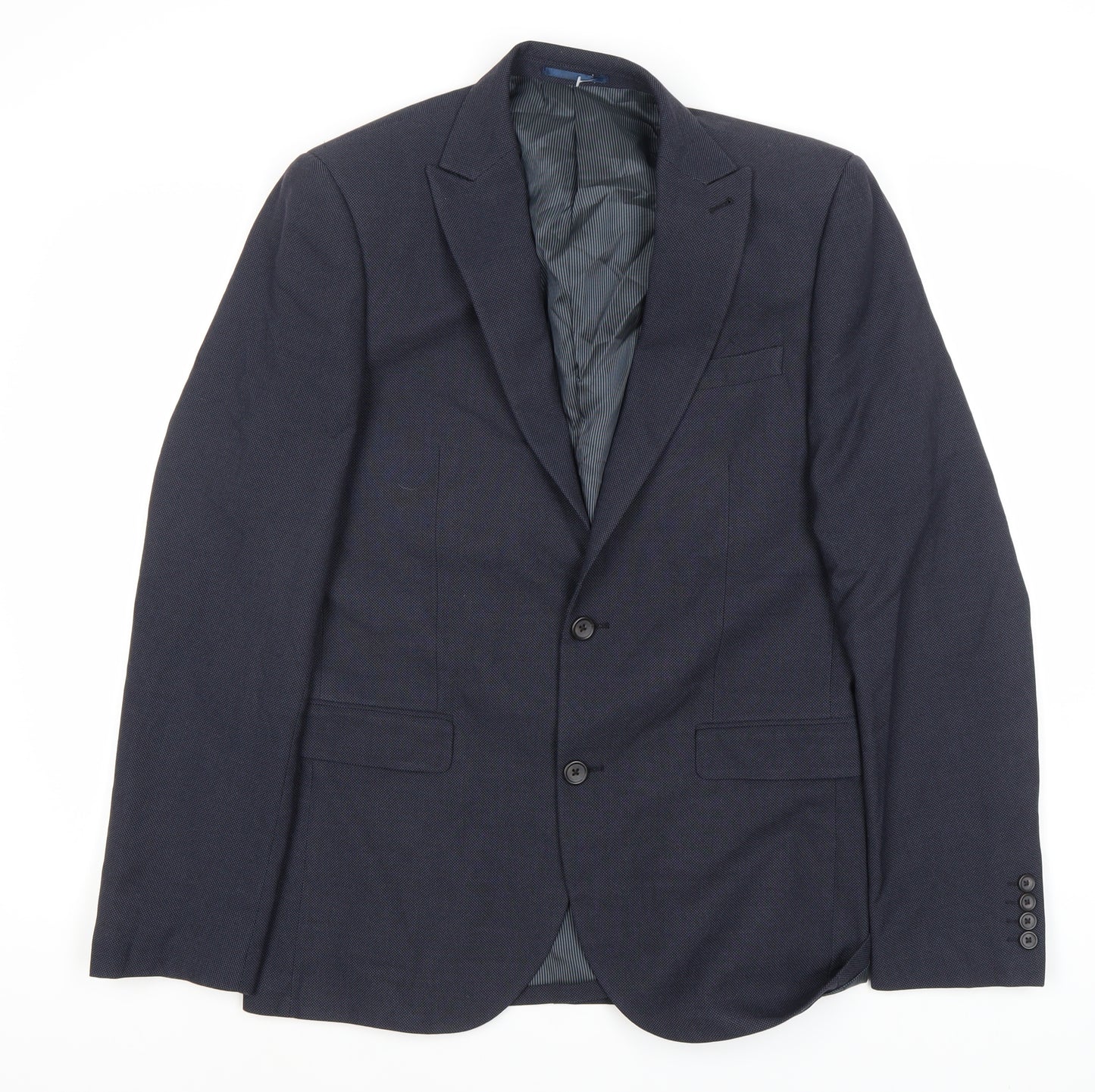 Next Men's Blue Blazer 40 Long Length Formal Classic