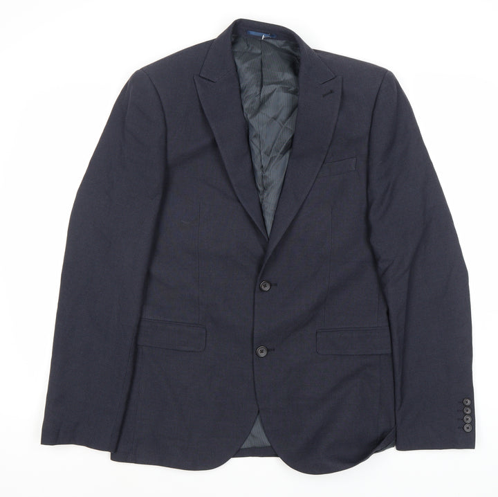 Next Men's Blue Blazer 40 Long Length Formal Classic