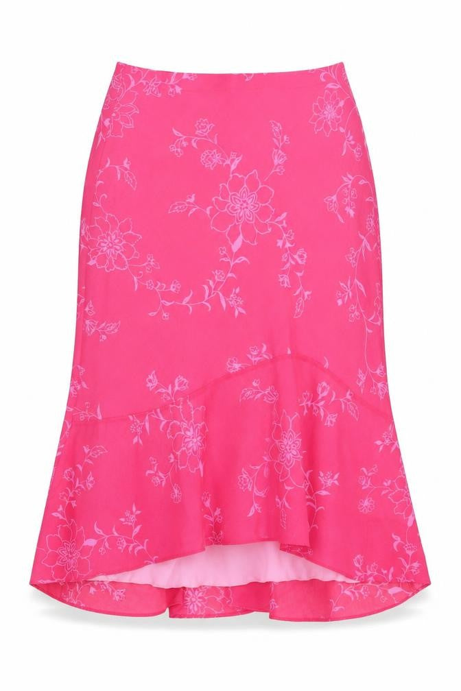 Marks and Spencer Women's Pink Floral Skirt Size 12