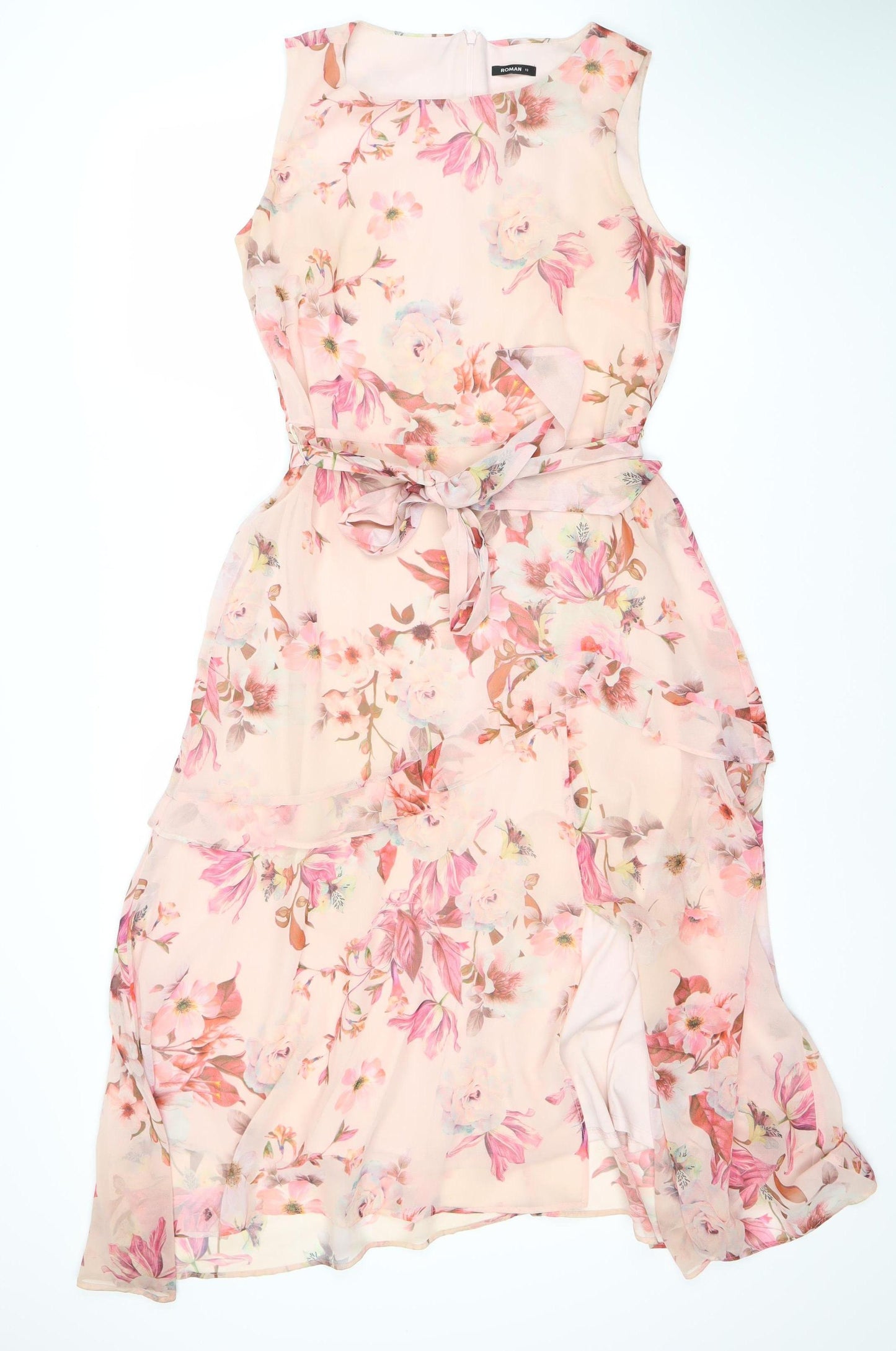 Roman Women's Multicoloured Floral Dress, Size 12