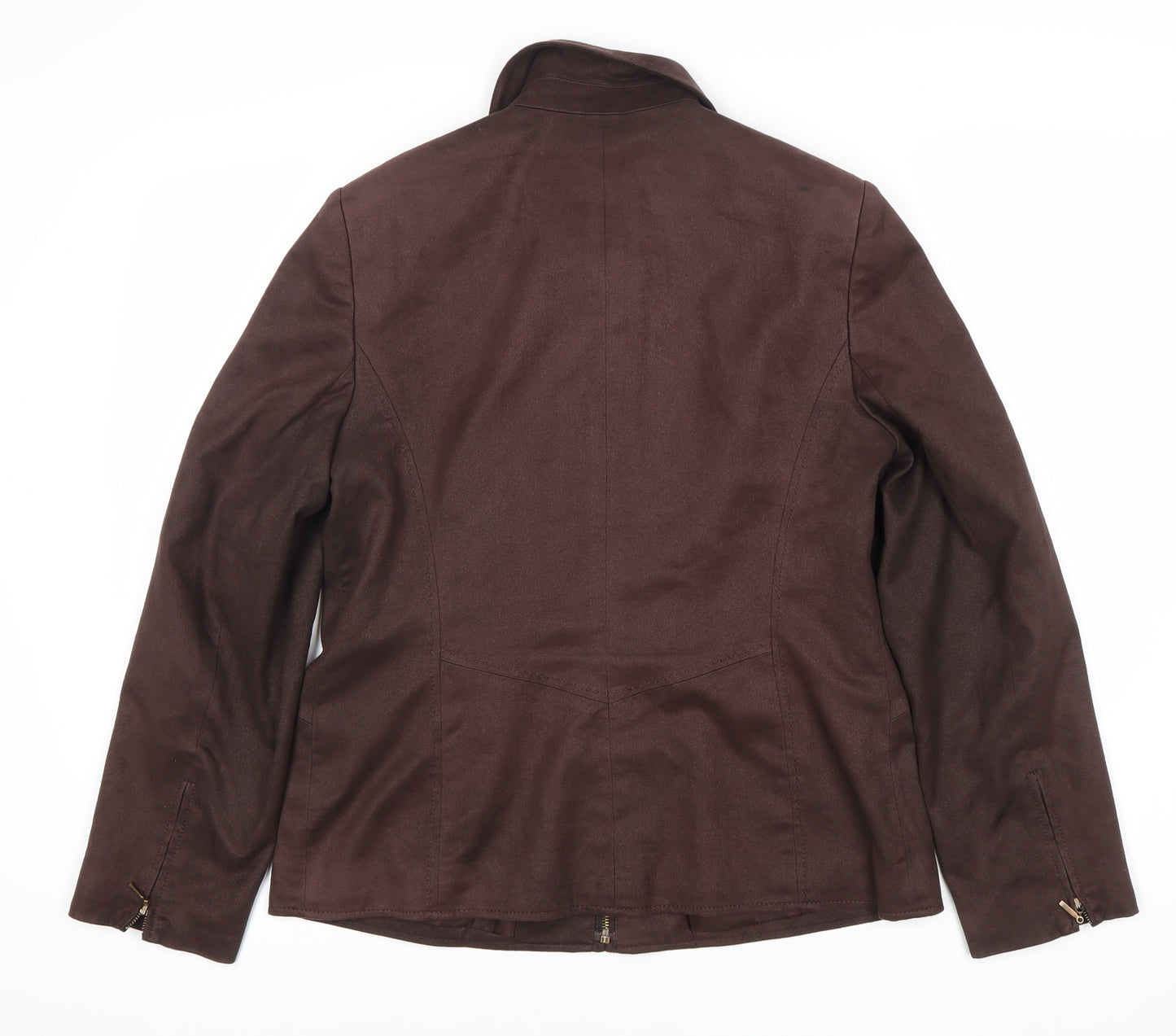 BHS Women's Brown Zip-Up Jacket Size 12