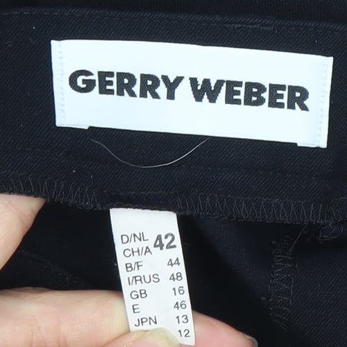 Gerry Weber Women's Black Straight Trousers Size 16