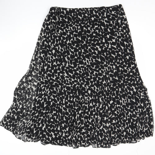 Marks and Spencer Women's Black Pleated Skirt - Size 16