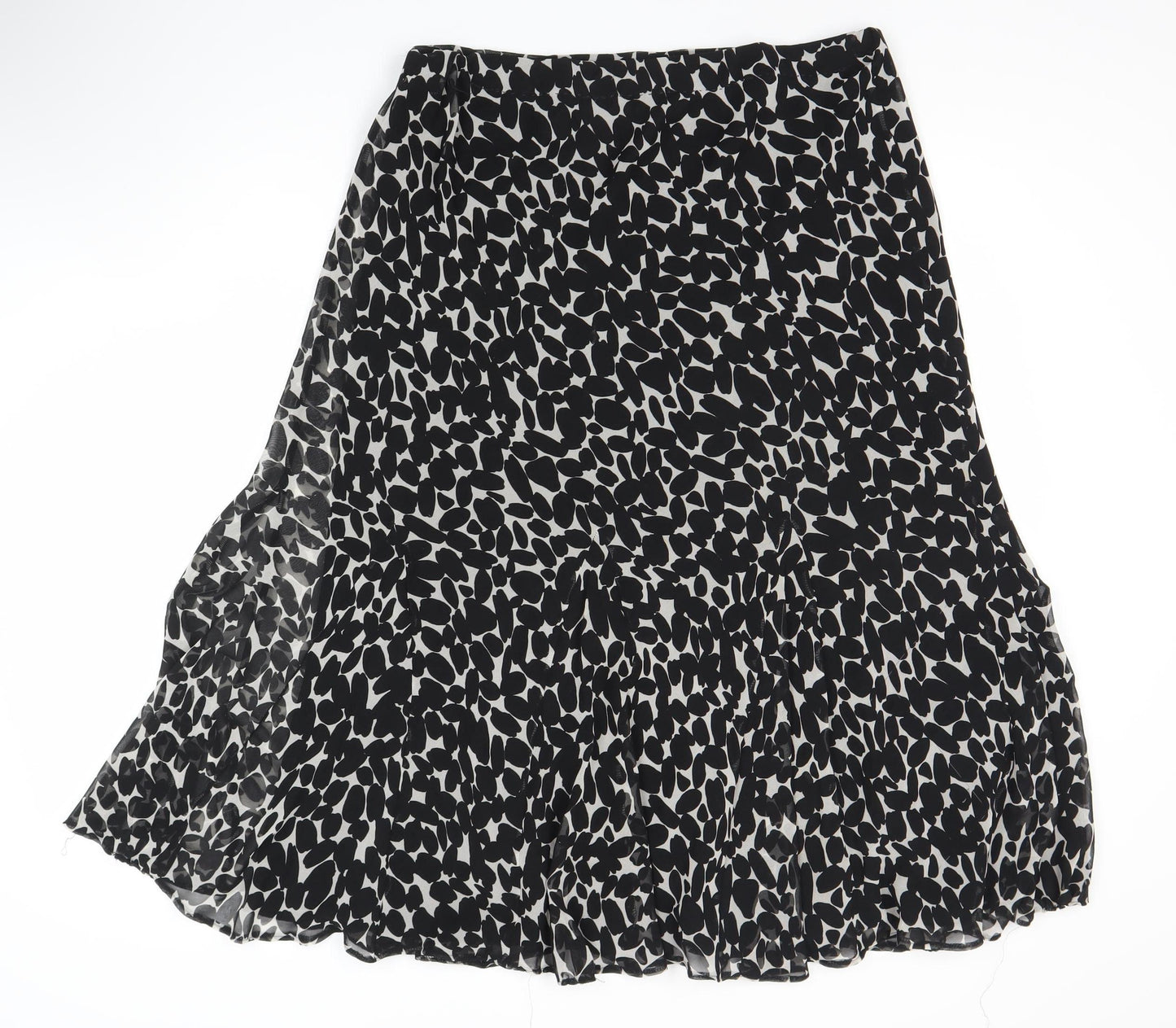 Marks and Spencer Women's Black Pleated Skirt - Size 16