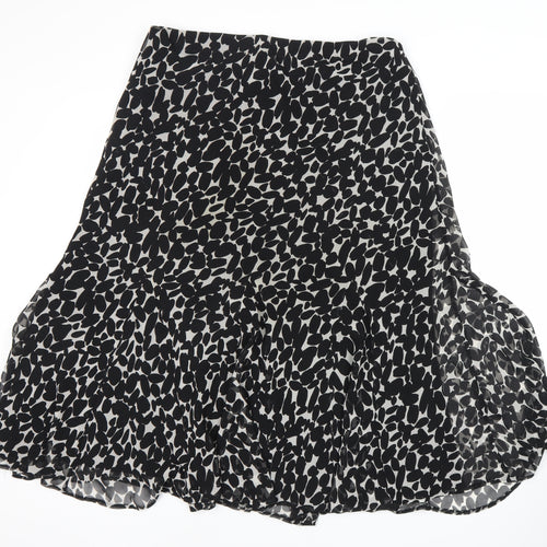 Marks and Spencer Women's Black Pleated Skirt - Size 16