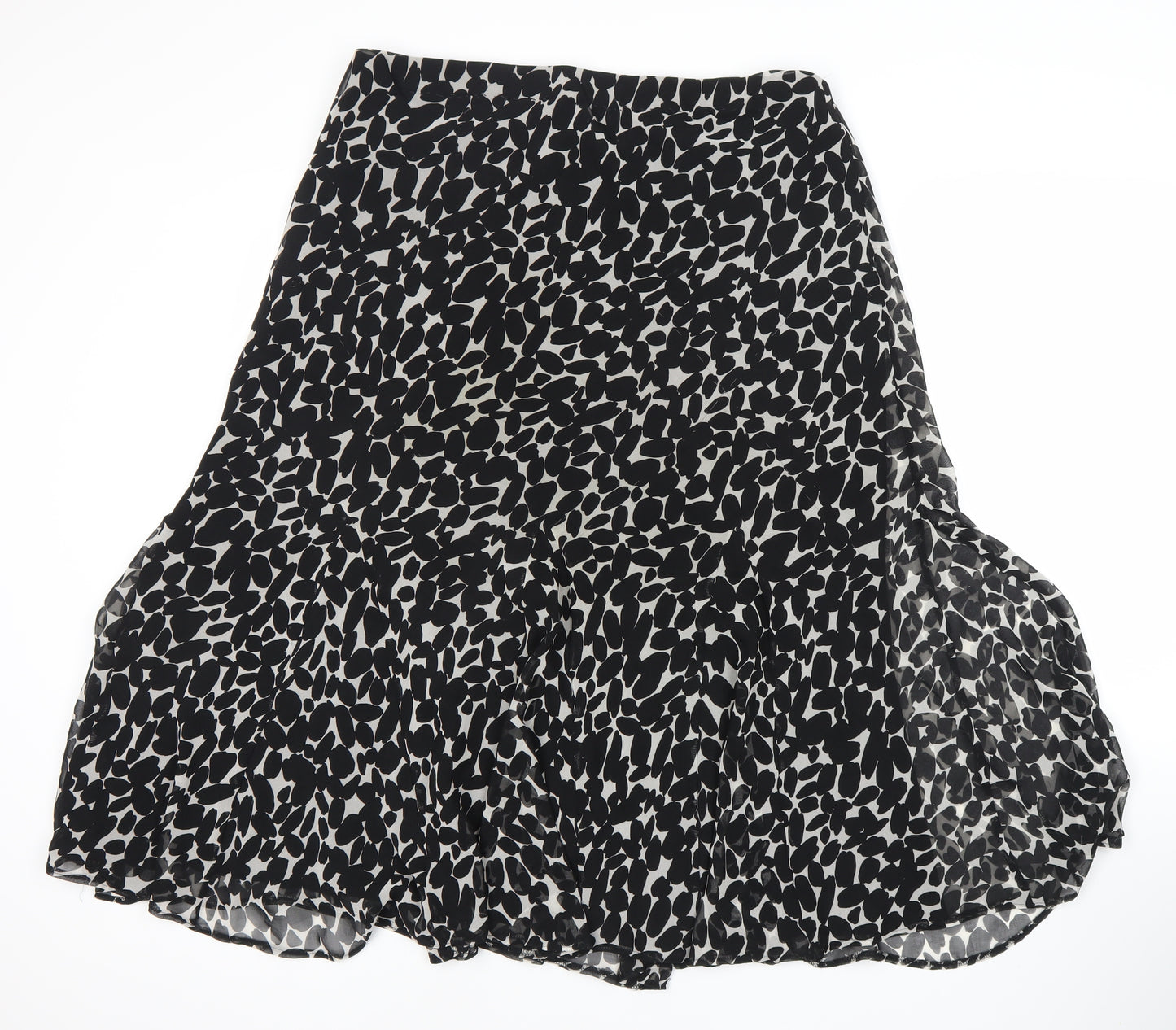 Marks and Spencer Women's Black Pleated Skirt - Size 16