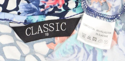 Classic Women's Multicolour Floral Short Sleeve Top