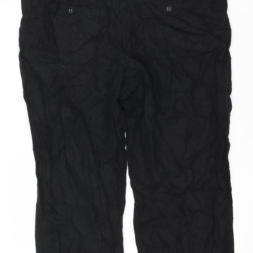Epilogue Women's Black Linen Trousers Size 16