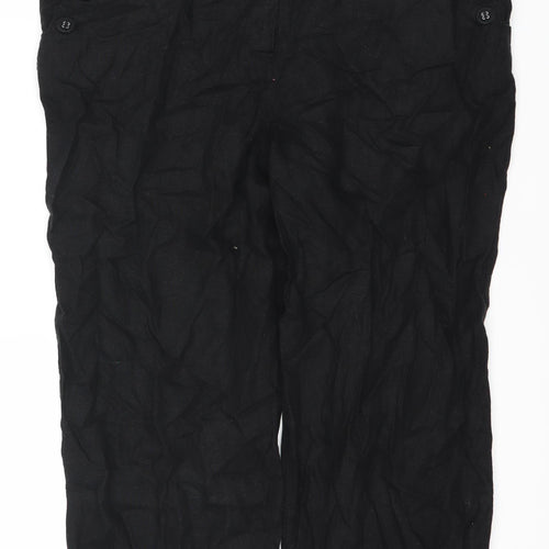 Epilogue Women's Black Linen Trousers Size 16