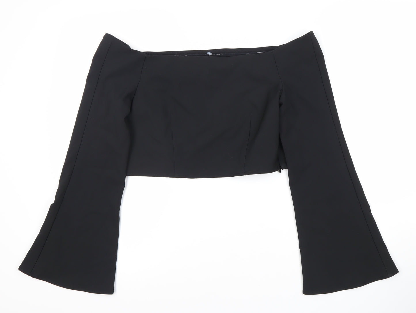 Zara Women's Black Off the Shoulder Top, Size L