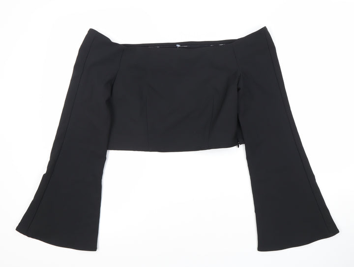 Zara Women's Black Off the Shoulder Top, Size L