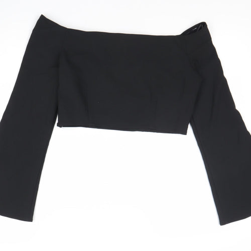 Zara Women's Black Off the Shoulder Top, Size L