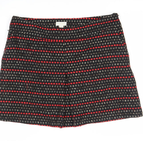Monsoon Women's Geometric Black Red Skirt Size 14