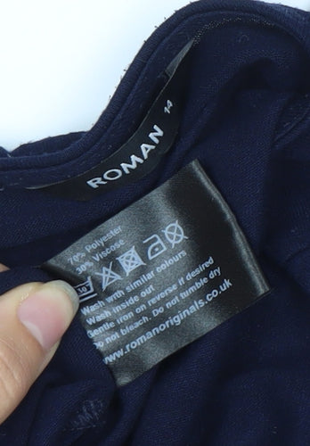 Roman Women’s Navy Wrap Jumper, Size 14