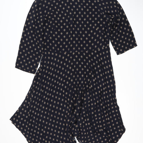 Marks and Spencer Women's Blue Geometric Dress