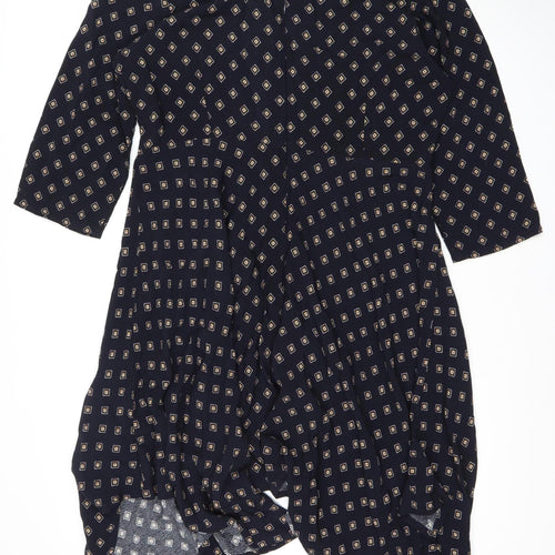 Marks and Spencer Women's Blue Geometric Dress
