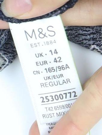 Marks and Spencer Women's Blue Geometric Dress
