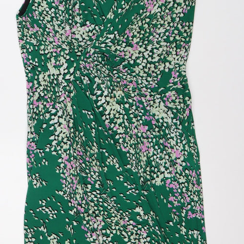 Marks and Spencer Women's Green Floral Dress Size 12
