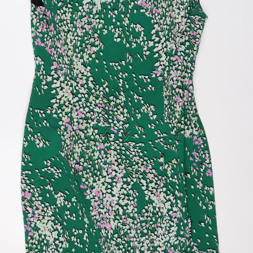 Marks and Spencer Women's Green Floral Dress Size 12