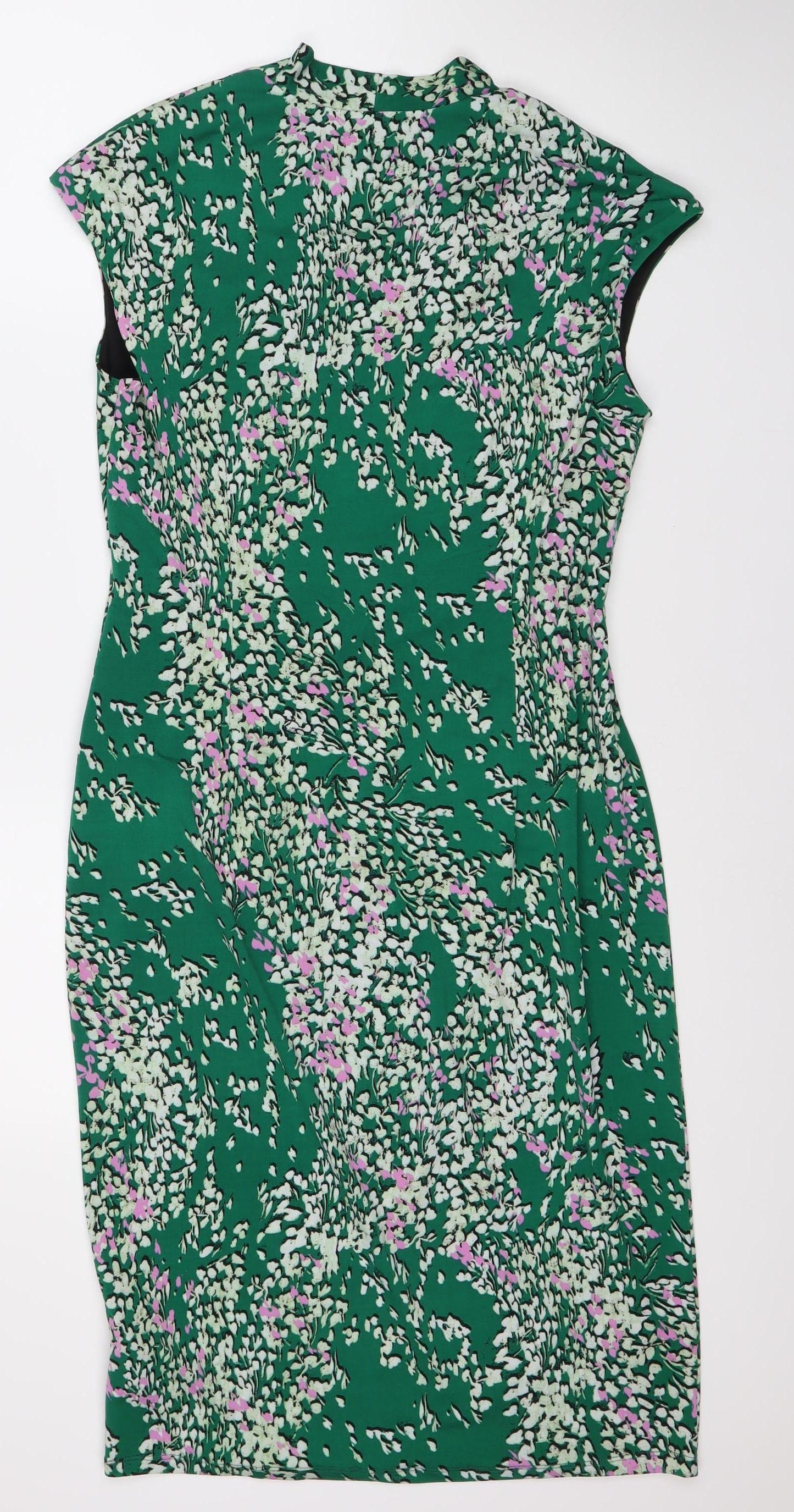 Marks and Spencer Women's Green Floral Dress Size 12