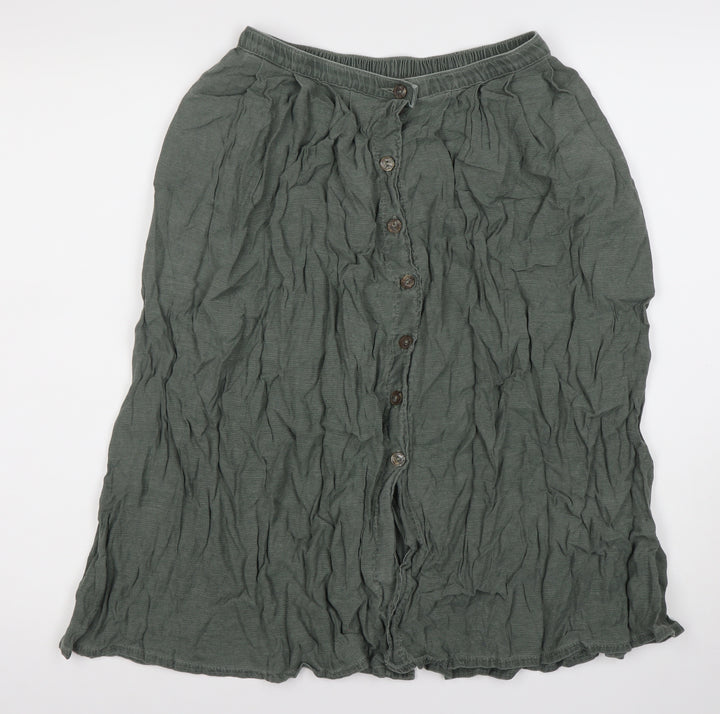 Marks and Spencer Women's Green Midi Skirt UK 14