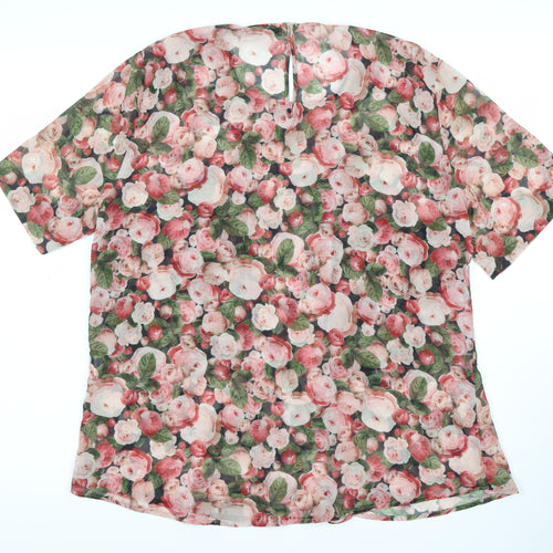 Zara Basic Women's Floral Blouse Size 4 Tunic Style
