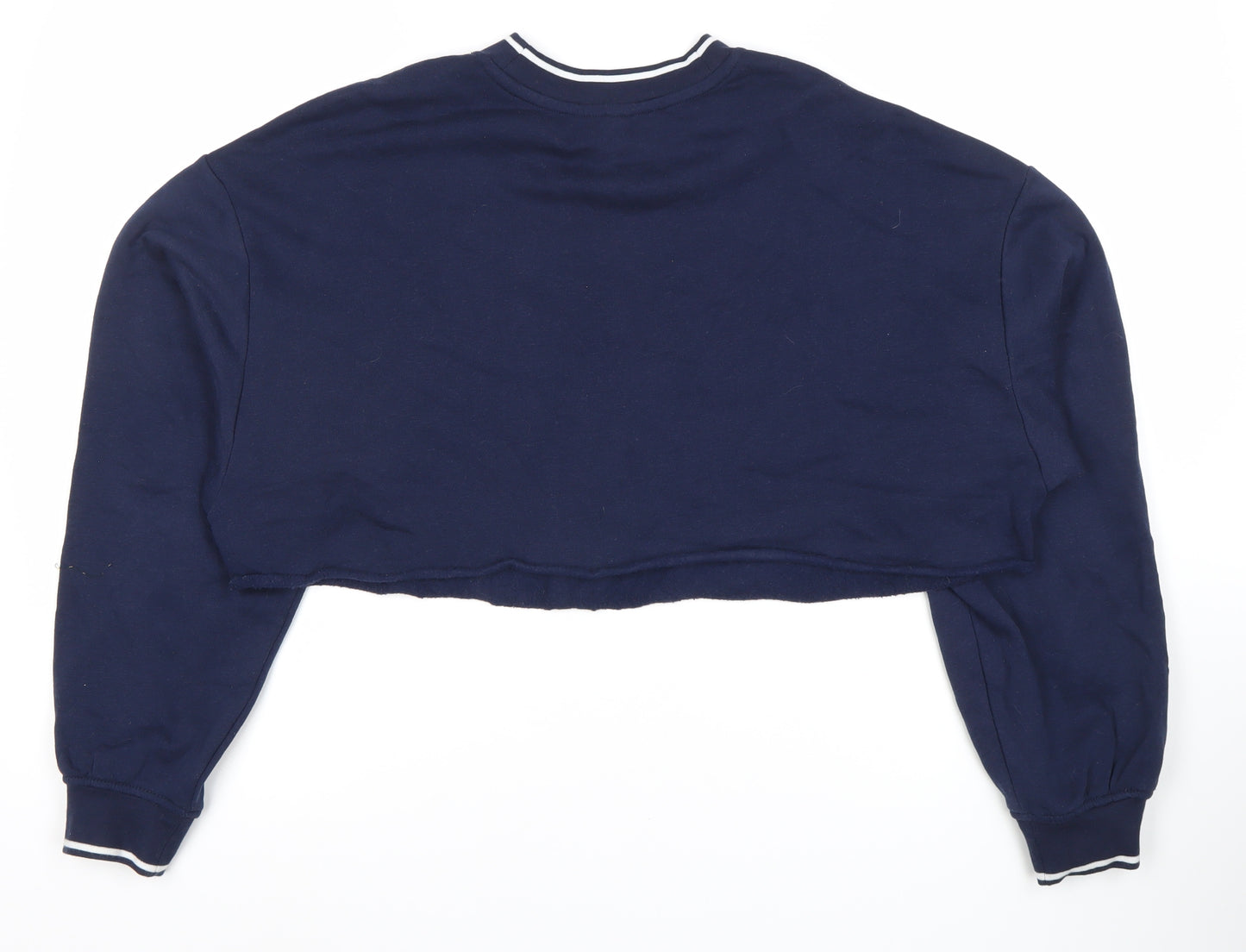 Divided Blue Women's College V-Neck Sweatshirt, Size 12