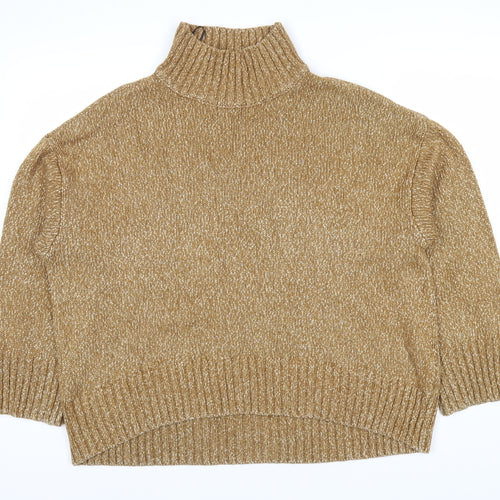 H&M Women's Brown Roll Neck Pullover Jumper, Size S