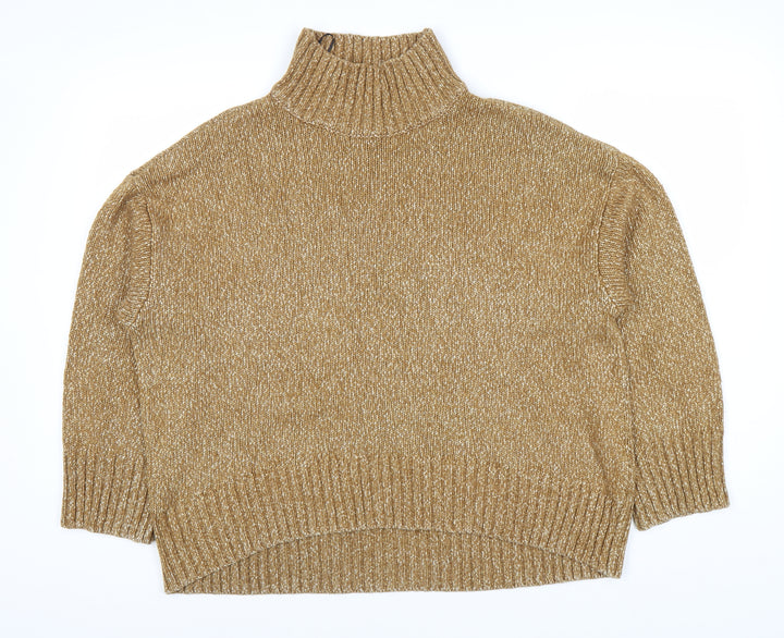 H&M Women's Brown Roll Neck Pullover Jumper, Size S