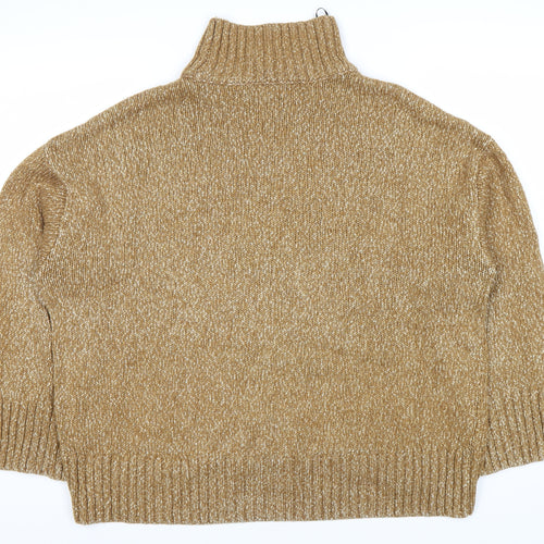 H&M Women's Brown Roll Neck Pullover Jumper, Size S